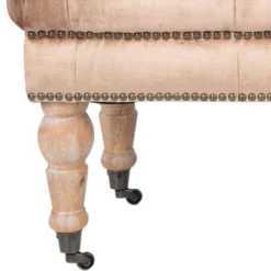 Barney Tufted Bench W/ Brass Nail Heads - Safavieh -Heaco GUEST d41ac43e cce8 4f3e 86dc 5cd4208acf51