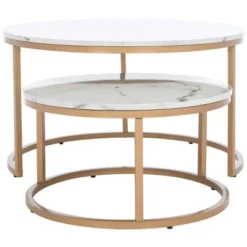 Peppino 2 Round Nest Cof Table - Safavieh -Heaco GUEST d439e6e0 9f93 4ae1 a2be de33a9701f4e