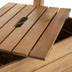 Bertie Outdoor Tea Trolley PAT7035 - Natural - Safavieh -Heaco GUEST d43e87a2 49fa 444b a398 a06c168e3a56