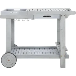 Orland Tea Trolley - Grey - Safavieh -Heaco GUEST d4e269b7 186e 4633 963f 10d77a6c6e24