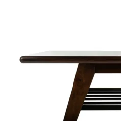 Seth 2 Tier Coffee Table - Walnut/Black Metal - Safavieh -Heaco GUEST d5ca6d90 e0f7 40d1 bbdf f1ea5c276422