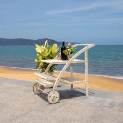 Lodi Outdoor Tea Cart - Safavieh -Heaco GUEST d630a7e7 9b25 4088 bed6 7b1853af54f9