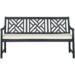 Bradbury 3 Seat Bench - Outdoor - Safavieh -Heaco GUEST d9e95133 060a 4a91 a6c5 82b36b1947ce