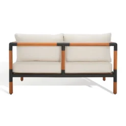 Tommy Eucalyptus And Iron 2 Seater Sofa - Indoor/Outdoor - CPT1030 - Black/White - Safavieh Couture -Heaco GUEST da517ab3 2018 4fc9 9507 18be96f697f9