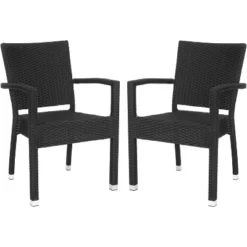 Kelda Stacking Arm Chair (Set Of 2) - Safavieh -Heaco GUEST dafb86a2 bd7c 4fe1 88af 294314780ada