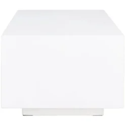 Ezro Faux Concrete Coffee Table - White - Safavieh -Heaco GUEST dd1505fa cfe8 4b20 839d c9c81122e0bd