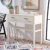Ajana 2 Drawer Console - Distressed White W/Distressed White Drawer - Safavieh