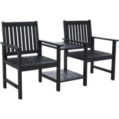 Brea Twin Seat Bench - Outdoor - Safavieh -Heaco GUEST dedcadaa 2c67 4624 a866 47826722547b
