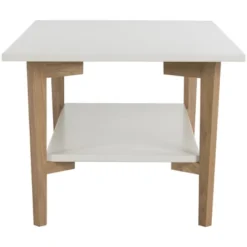 Caraway Rectangle Coffee Table - White/Oak - Safavieh -Heaco GUEST e176b5ab 6caa 4d0c 98fd eee9b1fb4c44