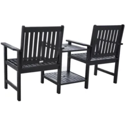 Brea Twin Seat Bench - Outdoor - Safavieh -Heaco GUEST e1b6dfee b7e4 4bbb 9b6f 155c122250d2