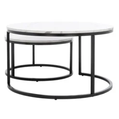Peppino 2 Round Nest Cof Table - Safavieh -Heaco GUEST e2200d3c abec 4b76 9fa3 98cfab253eb4