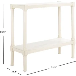 Rafiki Console Table - Distressed White - Safavieh -Heaco GUEST e2a9f0e0 ebcd 4461 b993 fd1f35c25da5
