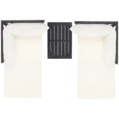 Ronson 5 Piece Sectional Set - Indoor/Outdoor - PAT6762 - Dark Slate Gray/Beige - Safavieh -Heaco GUEST e35f0f54 3525 4f07 b678 6b66fc2e4b31