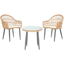 Berlen 3 Piece Lounger Set - Indoor/Outdoor - PAT9012 - Safavieh -Heaco GUEST e534886e 2f06 407f 8e39 54d4ac36318b