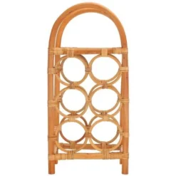 Lyza Rattan Bottle Rack - STG1800 - Natural - Safavieh -Heaco GUEST e5dc261b e70c 48b5 a329 a69218583dfa