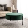 Lisbon Round Cocktail Ottoman - Safavieh -Heaco GUEST e6a1e88c b320 4ed0 b2a1 4732e155254b