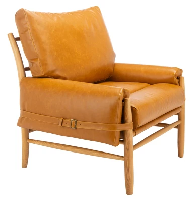 Oslo Mid Century Arm Chair - Caramel/Natural - Safavieh 4 Oslo Mid Century Arm Chair - Caramel/Natural - Safavieh - Image 2