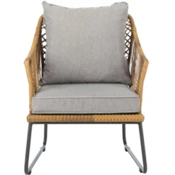 Jensen 3 Piece Lounge Set - Indoor/Outdoor - PAT9008 - Safavieh -Heaco GUEST ea93c655 d81f 4e45 8186 ad8cbcbd9c36