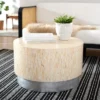 Scarlett Round Coffee Table - Natural - Safavieh -Heaco GUEST ec1843a3 8962 4caf 8b09 5689ab44bfe3