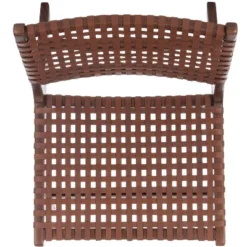 Luna Leather Woven Accent Chair - Safavieh -Heaco GUEST ec49d6ad 954d 4090 b083 b6ef13697348