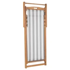 Loren Foldable Sling Chair - Natural/Gray/White - Safavieh -Heaco GUEST edb0bd72 5fe4 4f41 a7f0 10f6f9681daa