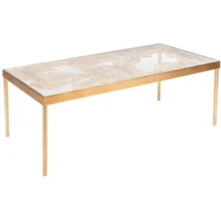 Leilani Palm Leaf Coffee Table - Gold Leaf/Glass - Safavieh -Heaco GUEST f24247fd 96ec 418c a5c5 112e66b945ee