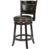 Brockway Swivel Counter Stool - Cappuccino/Black - Safavieh -Heaco GUEST f364d50e 7374 49d9 91ec d90f63fea938