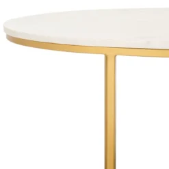 Tage Marble Coffee Table - White Marble/Gold - Safavieh -Heaco GUEST f47d3ab9 fe4a 49d9 b921 bb4a6f8b5f02