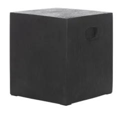 Cube Indoor/Outdoor Modern Concrete Accent Table - Black - Safavieh -Heaco GUEST f5cced78 3a1b 4c61 8a54 8f0e68feb8ce