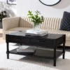 Filbert 2 Drawer Coffee Table - Black - Safavieh