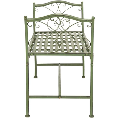 Arona Bench - Outdoor - PAT5015 - Antique Green - Safavieh 5 Arona Bench - Outdoor - PAT5015 - Antique Green - Safavieh - Image 3