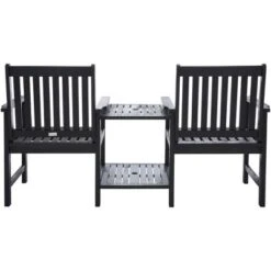 Brea Twin Seat Bench - Outdoor - Safavieh -Heaco GUEST f7d7804a a4e1 4d93 9018 efd73d8685ac