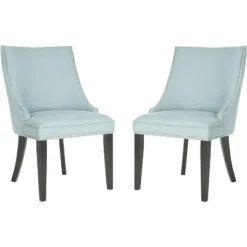 Afton 20"H Side Chair W/ Nail Heads (Set Of 2) - Safavieh -Heaco GUEST f9c0cbe9 85d4 4760 a6d1 6fa4d6c3f79e