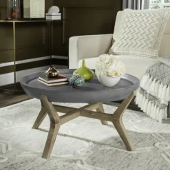 Wynn Coffee Table - Indoor/Outdoor - VNN1013 - Dark Grey - Safavieh