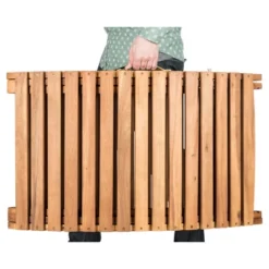 Pacifica 3pc Wood Patio Lounge Set - Teak Brown/Beige - Safavieh -Heaco GUEST fa1e1dc5 496f 44ce aec8 3b1068fd6864