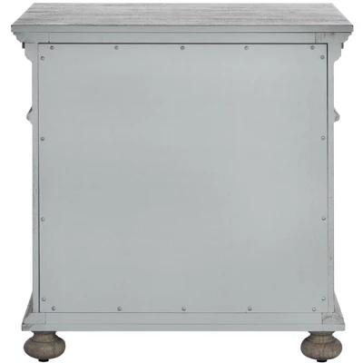 Allisyn 3-Drawer Wood Nighstand W/ Lockable Top Drawer - SFV7706 - Light Grey - Safavieh Couture 7 Allisyn 3-Drawer Wood Nighstand W/ Lockable Top Drawer - SFV7706 - Light Grey - Safavieh Couture - Image 5