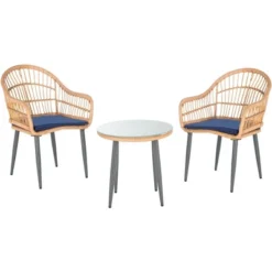 Berlen 3 Piece Lounger Set - Indoor/Outdoor - PAT9012 - Safavieh -Heaco GUEST fc4c1287 94f6 413d afb3 b60913dc32d5