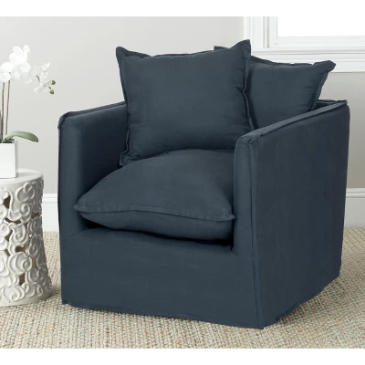 Joey Arm Chair - Blue - Safavieh 3 Joey Arm Chair - Blue - Safavieh