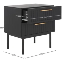 Axelle 2 Drawer Nightstand - NST9608 - Safavieh -Heaco GUEST fe6b7935 09a6 4254 86ea be867b6ff356