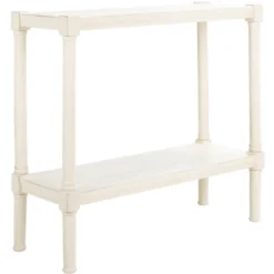 Rafiki Console Table - Distressed White - Safavieh -Heaco GUEST fe9f8e2a 8ac7 4fa2 aed3 63291399e06f
