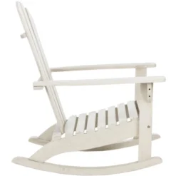 Brizio Adirondack Rocking Chair - White - Safavieh -Heaco GUEST ff337c95 8133 4fb7 9eb0 2255073ed52d